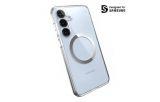 Speck Presidio Perfect-Clear Magnet - Etui Samsung Galaxy S25+ / S24+ MagSafe (Clear / Chrome Finish / Serene Silver)