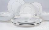 Serwis obiadowy bez wazy dla 12 os. / 44 części - 3607 SOFIA / Platynowa