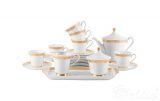 Zestaw kawowy dla 6 os./ 22 części - G666 MARGARET Złota