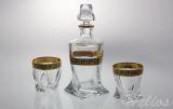 Komplet kryształowy do whisky - QUADRO VERSO Gold (CZ531858)