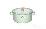 Garnek 24 cm - NATUR Enamel / pastelowo zielony