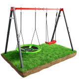 HUŚTAWKA OGRODOWA dla dzieci BOCIANIE GNIAZDO STELAŻ podwójny Super Fun