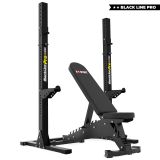 PÓŁPROFESJONALNY Zestaw ŁAWKA + RACK Stojaki do ćwiczeń KSG006