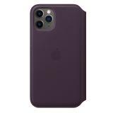 Skórzane etui folio do iPhone 11 Pro Max Apple - śliwkowe