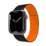 Pasek do Apple Watch 38/40/41/42 mm JCPAL FlexForm - Czarny/Pomarańczowy