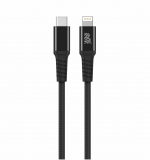 Kabel USB-C - Lightning 2m B.On Cotton MFI - czarny