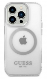 Etui do iPhone 14 Pro Guess Outline Silver MagSafe - przezroczyste