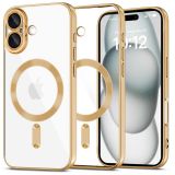 Etui do iPhone 16 Tech-Protect MagFlex MagSafe shiny gold - przezroczyste