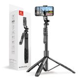 Aluminiowy selfie stick Bluetooth tripod Crong SelfieGo Ultra czarny