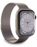 Pasek do Apple Watch 44/45/ 46mm Puro Milanese Magnetic Band titanium