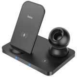 Ładowarka Indukcyjna Hoco CW33 3-in-1 Wireless Charger Black 15W