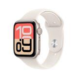 Apple Watch SE 3 40mm Aluminium w kolorze Księżycowej poświaty z Paskiem sportowym w kolorze Księżycowej poświaty - S/M