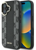 Etui do iPhone 16 DKNY Checkered Pattern MagSafe black