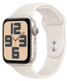 Apple Watch SE2 44mm aluminium w kolorze księżycowej poświaty z paskiem sportowym w kolorze księżycowej poświaty S/M