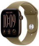 Apple Watch S12 GPS 42 mm aluminium w kolorze ciemnego brązu z paskiem sportowym w kolorze oliwkowym S/M