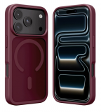 Etui do iPhone 18 Pro Max Crong Hybrid Matte MAG Cover burgund