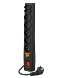 Listwa zasilająca Acar P7 1.5m 7 gniazd czarna