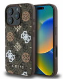 Etui do iPhone 16 Pro Guess Peony On 4G MagSage brown