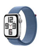 Apple Watch SE2 44mm aluminium srebrny z paskiem sportowym w kolorze sztormowego błękitu
