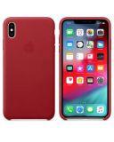 Etui do iPhone Xs Max Apple Leather Case - czerwone