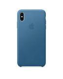 Etui do iPhone Xs Max Apple Leather Case - błękitne