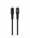 Kabel USB-C - Lightning 2m B.On Cotton MFI - czarny