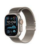 Apple Watch Ultra 2 49mm + Cellular tytan naturalny z branzoletą mediolańską z tytanu w kolorze naturalnym - Medium