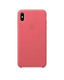 Etui do iPhone Xs Max Apple Leather Case - zgaszony róż