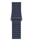 Pasek do Apple Watch 45mm skórzany rozmiar M - niebieski