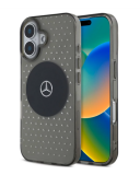 Etui do iPhone 16 Mercedes Star Pattern MagSafe - czarny
