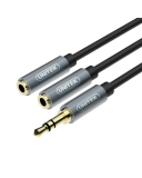 Unitek przewod miniJack 3,5mm (M) - 2x 3,5mm (F)