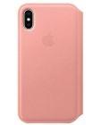 Etui do iPhone Xs Apple Leather Folio Case - różowe