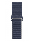 Pasek do Apple Watch 45mm skórzany rozmiar M - niebieski