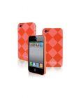 Etui iPhone 4/4s PURO Rhomby Cover - pomaraczowe